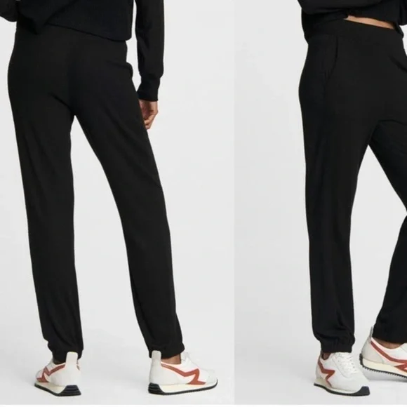 rag & bone Rib Knit Joggers in Black Size S - Picture 2 of 12